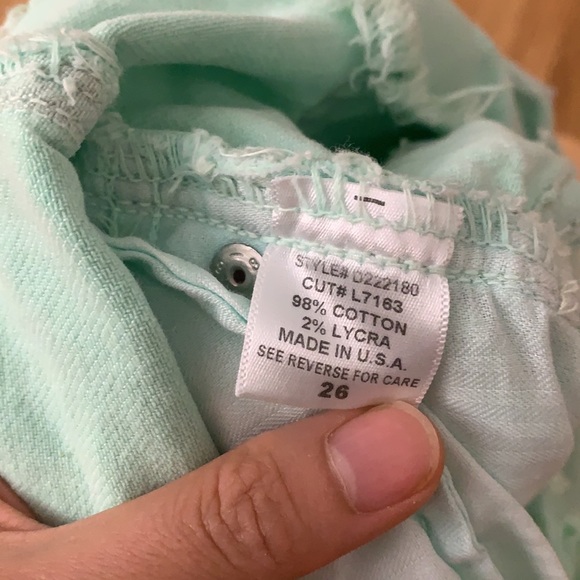 NWT Carmar mint green denim distressed shorts - Picture 6 of 6